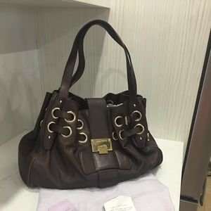 Jimmy Choo “Ramona” Brown Large Hand Bag.